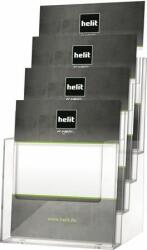 HELIT Prospektustartó, asztali és fali, A5, 4 rekeszes, HELIT (INH2352202) - primatinta