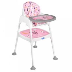 Ikonka Etetőszék szék, asztali szék, 3in1, pink (KX5317_3_0)