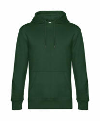 B&C Collection Uniszex kapucnis hosszú ujjú pulóver B and C KING Hooded 3XL, Sötétzöld
