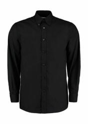 Kustom Kit Férfi hosszú ujjú Ing Kustom Kit Tailored Fit Business Shirt L, Fekete