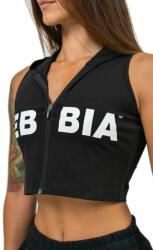 NEBBIA Sleeveless Zip-Up Hoodie Muscle Mommy Black XS Hanorac pentru fitness