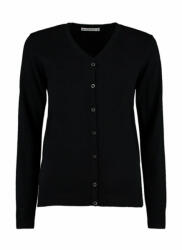 Kustom Kit Női hosszú ujjú felső Kustom Kit Women's Classic Fit Arundel V Neck Cardigan L, Fekete