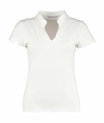 Kustom Kit Női csapott ujjú póló Kustom Kit Regular Fit Mandarin Collar Top M/L (12/14), Fehér