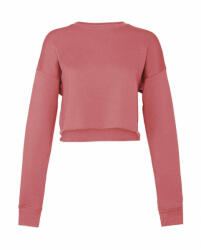 Bella+Canvas Női hosszú ujjú pulóver Bella Canvas Women's Cropped Crew Fleece L, Mályva