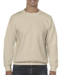 Gildan Uniszex Pulóver Hosszú ujjú Gildan Heavy Blend Adult Crewneck Sweat - S, Homokbarna
