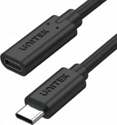 Unitek C14086BK USB-C apa - USB-C anya 3.2 Gen 2 Hosszabbító kábel - Fekete (0.5m) (C14086BK)