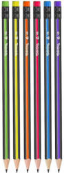 Colorino Grafitceruza HB radírral, Colorino School Stripes trio, háromszög test (COK-39965PTR)