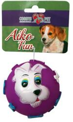 COBBYS PET AIKO FUN Labda kutyussal 9cm gumijáték kutyáknak