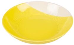 Duvoplus + Kerámia tányér sárga-fehér 350ml/16x16x3, 5cm