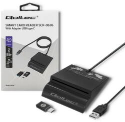 QOLTEC Card reader Qoltec 50363 USB cable 1.8 m USB 3.2 Gen 1 (3.1 Gen 1) USB C USB A Black (50636) - pcone