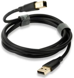 QED Кабел QED - Connect QE8214, USB/USB-B, 0.75 m, черен (QE8214)