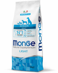 Monge Superpremium Dog 2x12kg Monge Natural Superpremium All Breeds Light lazac & rizs száraz kutyatáp
