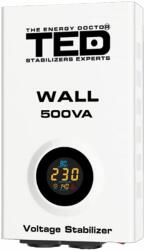  Stabilizator retea maxim 500VA-AVR LCD 2 iesiri schuko WALL TED002174 (1/4) (TED002174)
