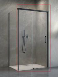 Radaway Idea Black KDS jobbos zuhanykabin ajtó 100x200 cm átlátszó üveggel, fekete profil 10115100-54-01R (10115100-54-01R)