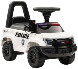  Rendőr elektromos kisautó 30W 6V, megafonnal és zenelejátszóval - Fehér
