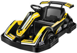  Racing Kart 90W, 12V-7Ah elektromos kisautó - Fekete/Sárga