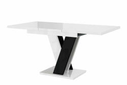 Asztal Goodyear 104 (Fényes fehér + Fényes fekete)