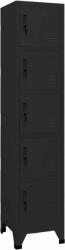 vidaXL Fișet, negru, 38x40x180 cm, oțel (339790) Dulap arhivare