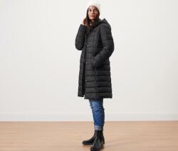 Tchibo Női hosszú steppelt kabát, fekete Fekete 38