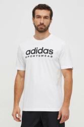 Adidas pamut póló fehér, férfi, nyomott mintás, IW8835 - fehér M