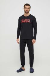 Boss pizsama fekete, férfi, nyomott mintás - fekete L - answear - 31 990 Ft