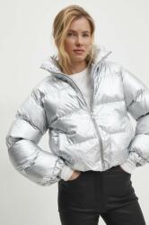 Answear Lab rövid kabát női, ezüst, téli, oversize - ezüst M