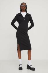 Tommy Hilfiger ruha fekete, mini, testhezálló - fekete M - answear - 36 990 Ft