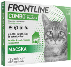 Boehringer Ingelheim Frontline Combo macska 3db ampulla. Termék szavatosság : 2026.05. 30