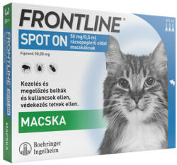 Boehringer Ingelheim Frontline Spot-on 3db ampulla macskák részére ( Ez nem a combo , hanem az alap tipus)