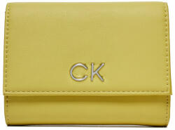 Calvin Klein Portofel Mare de Damă Calvin Klein Re-Lock Trifold Md K60K608994 Galben