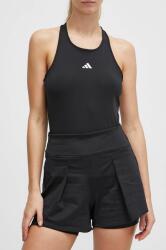 adidas Performance edzős rövidnadrág Tennis Match fekete, sima, magas derekú, HZ4298 - fekete S