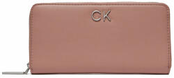Calvin Klein Portofel Mare de Damă Calvin Klein Re-Lock Z/A Wallet Lg K60K609699 Ash Rose VB8