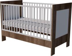 Zora Duo ifjúsági ággyá alakítható kiságy 140×70 cm - Sötét sonoma/fehér