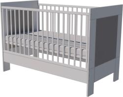  Zora Duo ifjúsági ággyá alakítható kiságy 140×70 cm - Fehér/szürke