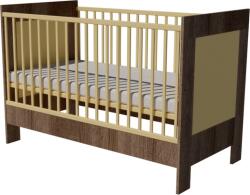  Zora Duo ifjúsági ággyá alakítható kiságy 140×70 cm - Sötét sonoma/bézs