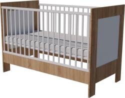  Zora Duo ifjúsági ággyá alakítható kiságy 140×70 cm - Világos sonoma/fehér