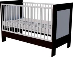  Zora Duo ifjúsági ággyá alakítható kiságy 140×70 cm - Wenge/fehér