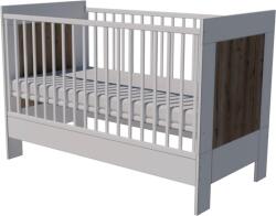  Zora Duo ifjúsági ággyá alakítható kiságy 140×70 cm - Fehér/gesztenye