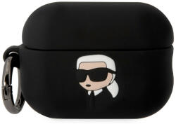 MH Protect Karl Lagerfeld 3D Logo NFT Karl Head Apple Airpods Pro 2 szilikon tok fekete (KLAP2RUNIKK)
