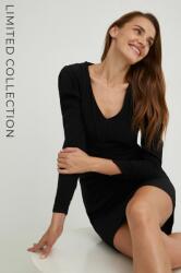 ANSWEAR ruha fekete, mini, testhezálló - fekete L - answear - 17 990 Ft