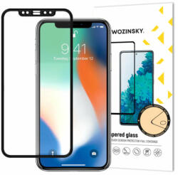 Wozinsky Edzett üveg teljes ragasztóval Szuper kemény képernyővédő teljes borítású keretben tokkal Apple iPhone 11 Pro Max / iPhone XS Max fekete (H-42646)