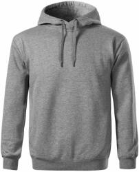 MALFINI Férfi kapucnis pulóver Moon - Sötétszürke melírozott | 3XL (4201218)