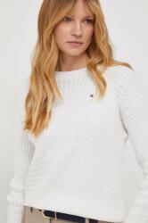 Tommy Hilfiger pamut pulóver könnyű, fehér - fehér XS