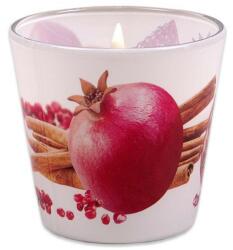 Bartek Candles Illatgyertya pohárban 115g, Cinnamon & Pomegranate (69007)