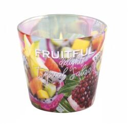 Bartek Candles Illatgyertya pohárban 115g, Fruitful Tropical salad (55208)