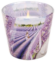 Bartek Candles Illatgyertya pohárban 115g, Lavender Kiss Fresh Lavender (55246)