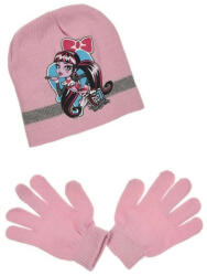 Monster High gyerek sapka és kesztyű szett - Rózsaszín - 52 cm