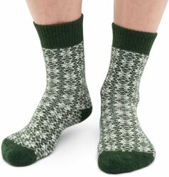 Vlnka Karácsonyi Merinó birkagyapjú zokni - zöld méret 40-42