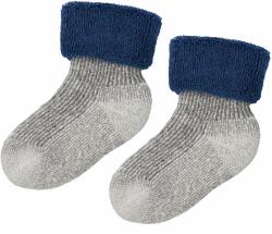 Vlnka Gyerek Merinó gyapjú zokni "froté" - kék gyermek méretek 32-34