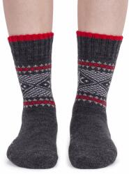 Vlnka Merinó birkagyapjú zokni "pehely" - sötétszürke zokniméret 43-45